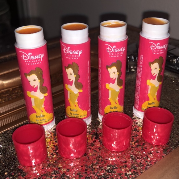 New Disney Princess Belle Lip Balm Set - Raspberry - Picture 12 of 15